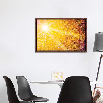 Beautiful Sun Rays Sunshine in Orange Gold Autumn 1 Piece Painting on Canvas