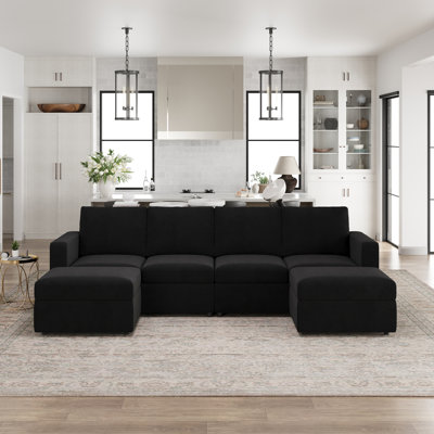 Rafael 4-Seater Modular Sofa Couch Upholstered Storage Sectional Sofa