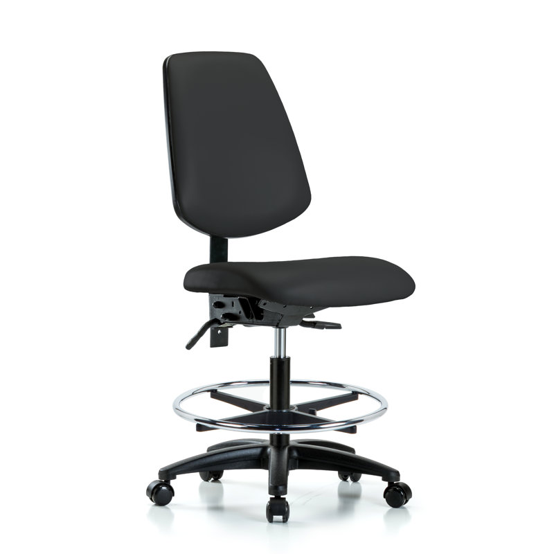 Chaise de dessin Kallie, Noir, Roulettes, Non inclus