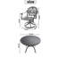 Ensemble de salle à manger toutes saisons en fonte d'aluminium, avec chaises pivotantes et table ronde de 47,24 po-482596822