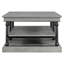 Table basse en bois 55,1 "avec pieds noirs, 2 tablettes de rangement ouvertes, table de salon moderne, gris-49572698