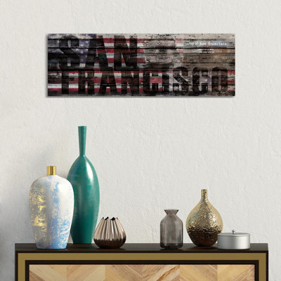 San Francisco Distressed by Diego Tirigall - Wrapped Canvas Gallery-Wrapped Canvas Giclée