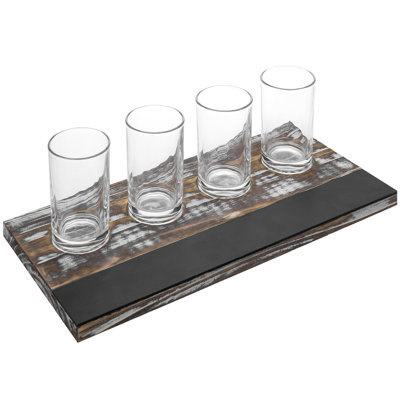 4 Piece 207ml Glass Beer Flight Set