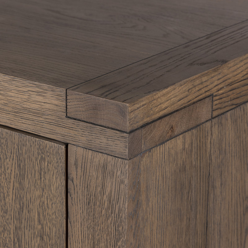 WARBY 94'' W Solid Wood Sideboard, Worn Oak