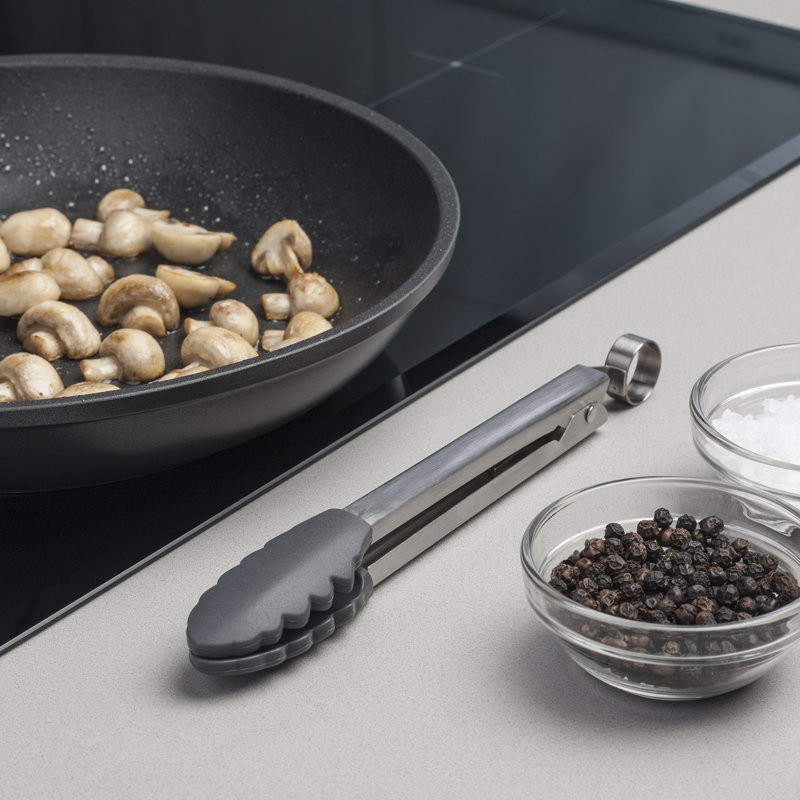 Zeal Kitchen Tong, 20.5cm L x 5.5cm W x 2.7cm D, Dark Grey