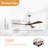 Aura sophisticated 52 In.Indoor Ceiling Fan With LED Light Bulbs And Remote Control-99080198