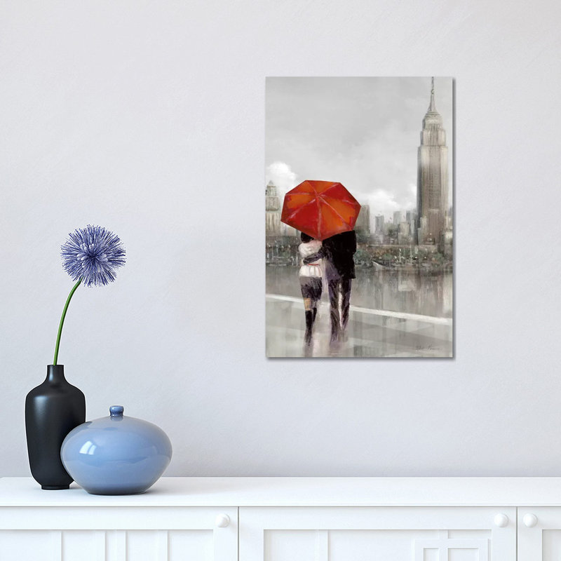 Modern Couple In NY by Ruane Manning - Wrapped Canvas Painting, 66.04 cm H x 45.72 cm W x 1.91 cm D