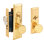Diecast Single Cylinder Entry Door Mortise Lockset, 2-1/2 Inch Backset, Brass Finish (Single Pack)