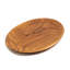 Assiette en bois de teck ovale - moyen (ensemble de 4)