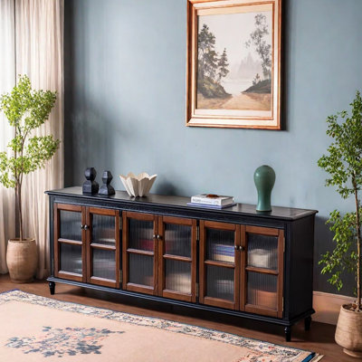Medieval-style design wooden TV cabinet