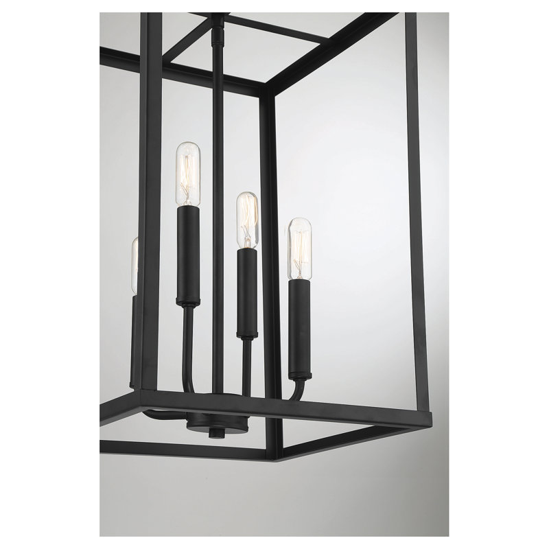 Lampe 4 lumières Meridian en noir mat, Noir mat