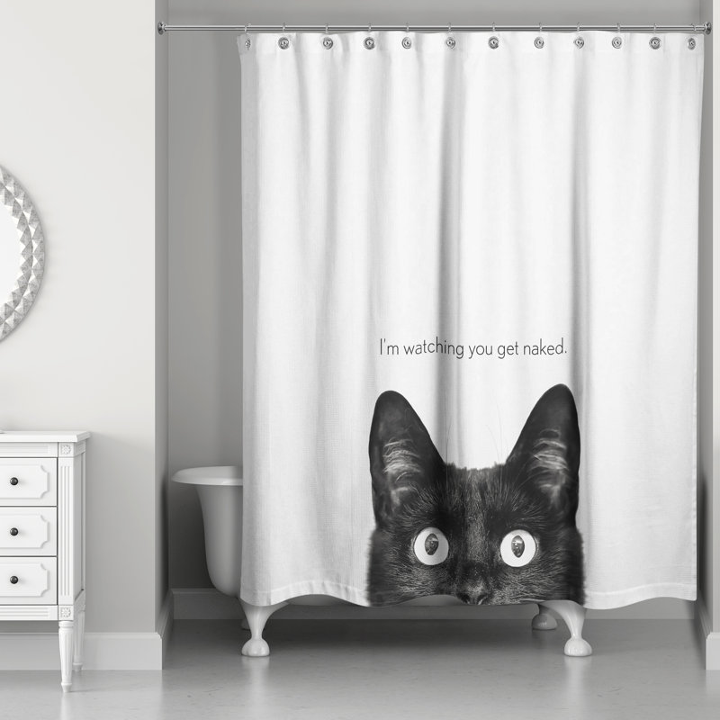  Rideau de douche «I'm Watch You»