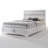 Modern white storage Queen bed