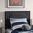 Dark Gray Twin Rectangular Nail Head Trim Upholstered Headboard, 23.34" H X 38.70" W X 2.15" D-222060077