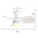 Corabelle 23" 3-Blade Modern Flush Mount Ceiling Fan with Remote Control and Light Kit Included