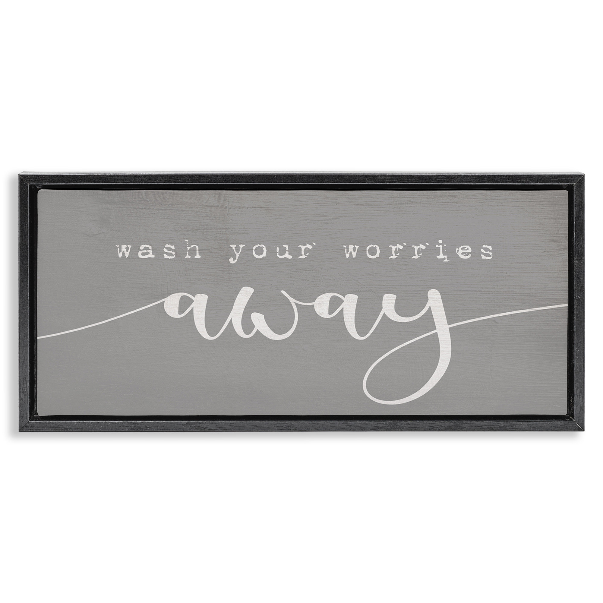 Vivegate Wash Your Worries Away Sign Metal Wall Decor - 14"X11" Black Modern