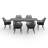 6 - Person Rectangular Outdoor Dining Set With Cushions-1849640814