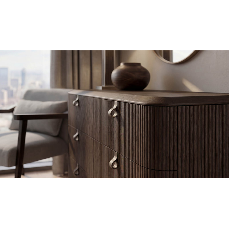 Commode 6 tiroirs Colten, Brun
