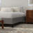 Full Upholstered Bed Frame Foundation In Black And Gray, Built For Standard Mattress Configurations, Simple Setup, High Weight Limit Gray Size Frame, A Mattresses, Offers Solid Support, Convenient-1958557380