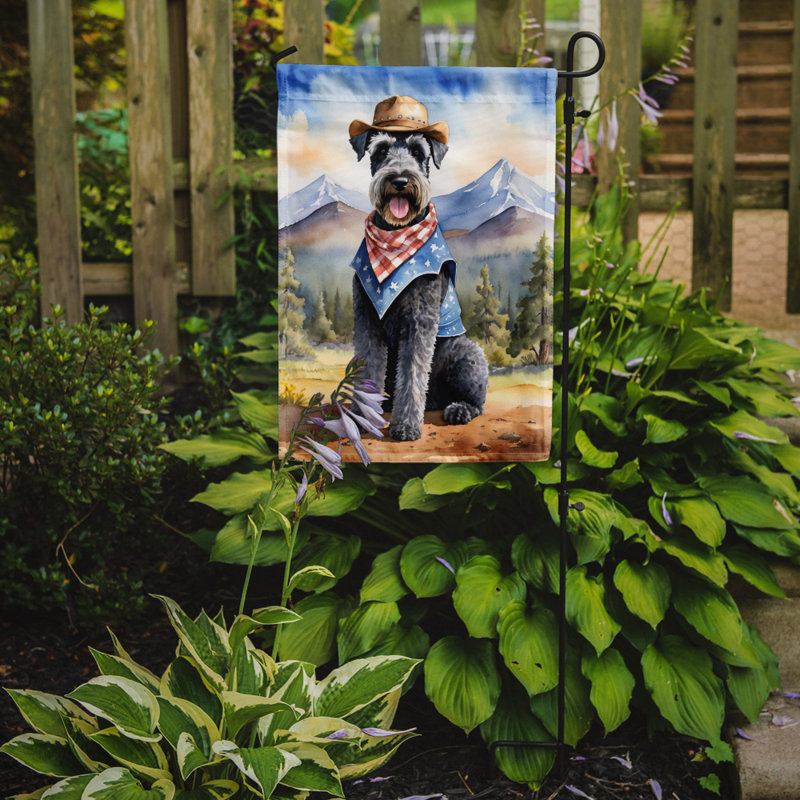Drapeau Cowboy Welcome Garden, Kerry Blue Terrier
