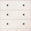 Commode 4 tiroirs blanc moderne | Blanc antique | Mélamine