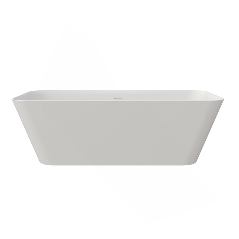 Baignoire de trempage à surface solide de 67 pouces - Baignoire profonde autoportante