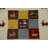 Set of Two Gabbeh Style Handmade Wool Accent Rugs 1x1