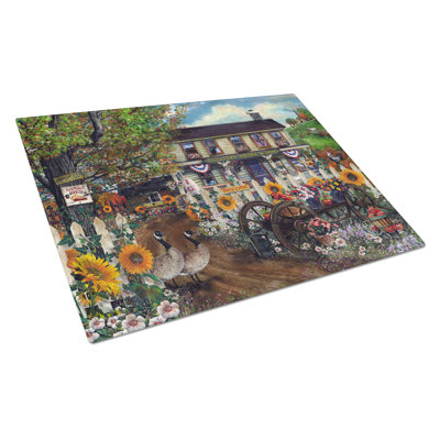 Lexi and the Old Country Store Glass Cutting Board