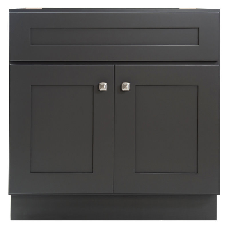 Meuble-lavabo sans comptoir Brookings, entièrement assemblé, 30 po, Brun
