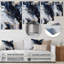 «Blue and White Enigmatic Stones IV», impression sans cadre sur métal-404307505