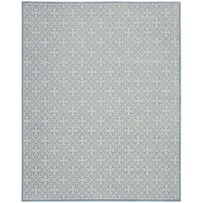 Nourison Washable Charm 8' x 10' Blue Ivory Contemporary Indoor Rug