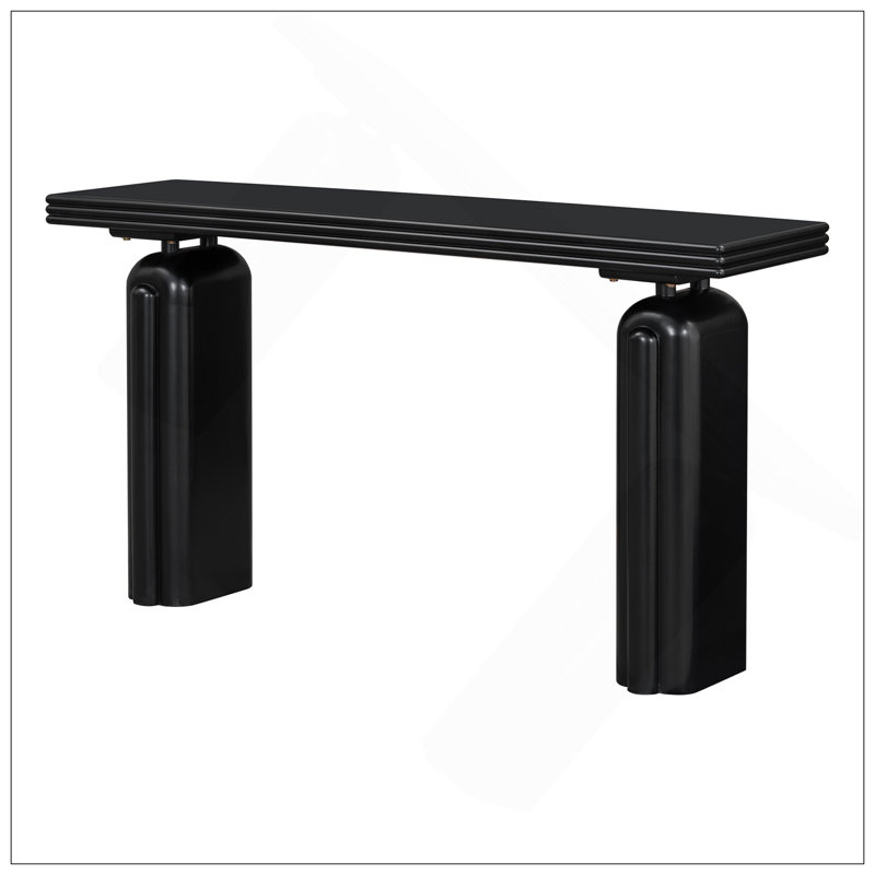 Console chic, élégante et luxueuse en placage d'acacia, convient au vestibule, au couloir, au salon, au vestibule, au couloir
