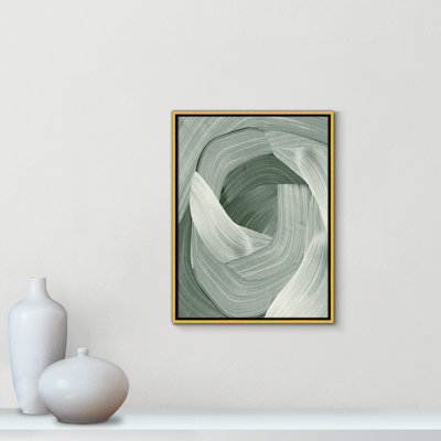«Wyn Enriched Emerald - Floater Frame», reproduction d'impression sur toile
