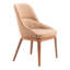 Ensemble de deux chaises d'appoint rembourrées brun clair et brun