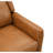 Brown Finish Mid-Century Modern Pushback Manual Recliner Tapered Legs Linen Textured Fabric High Back Subtle Channel Detail Primary Living Room-1383628880