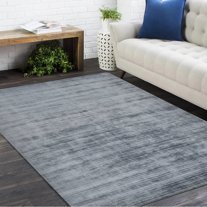 Milo Area Rug in Gray, Rectangle 5' x 8'