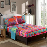 4 PCS Colourful Bohemian Striped Bedding Sheets Set