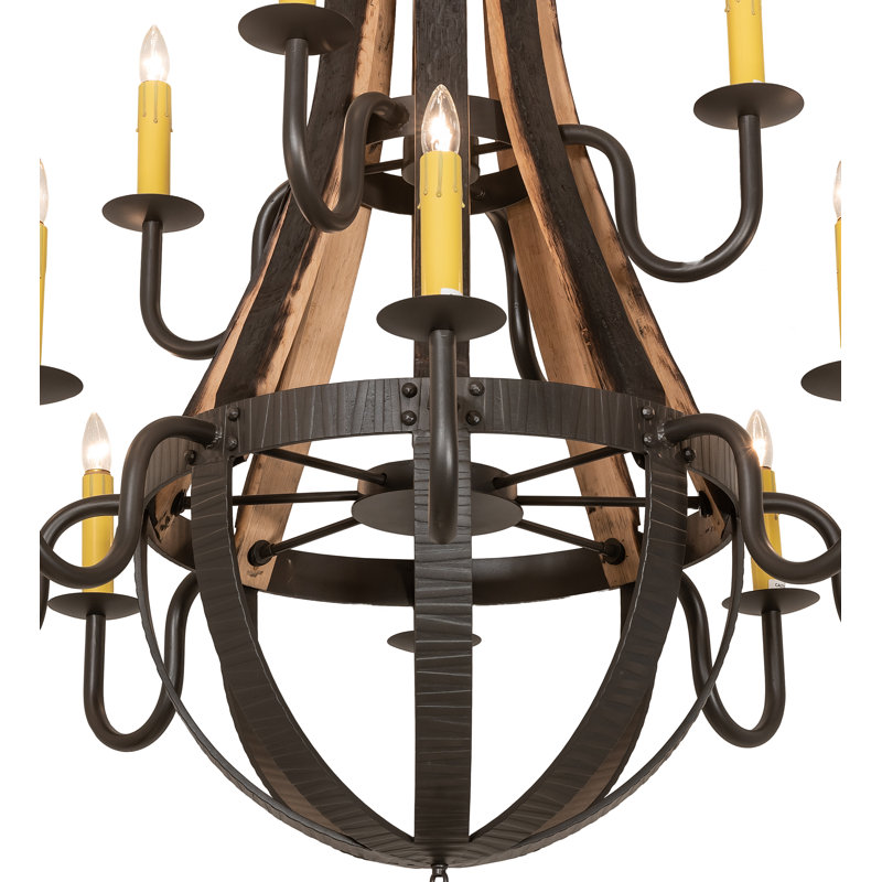 Stave Madera 12 - Light Chandelier