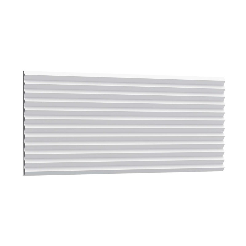 3/4 in D x 9-7/8 in W x 78-3/4 in L Primed White Plain Modern Zigzag Polyurethane Panel Moulding