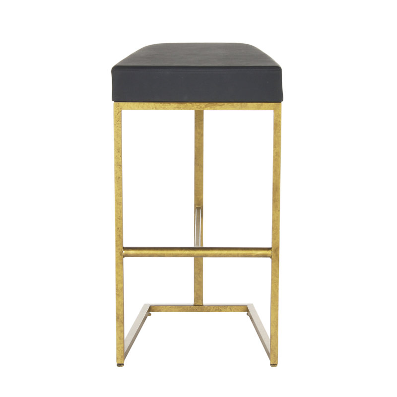 Patti's Stool, Black, Counter Stool (26'' Seat Height), Royal Gold