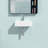 21"X16" White Ceramic Rectangular Wall Mounted Bathroom Sink With Faucet Hole And Overflow