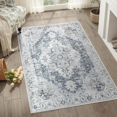 Tapis lavable antidérapant Vintage Medallion