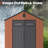 8 Ft. W X 10 Ft. D Outdoor Metal Storage Shed, Includes Acrylic Transparent Windows and Water Drainage-118729385-118729384