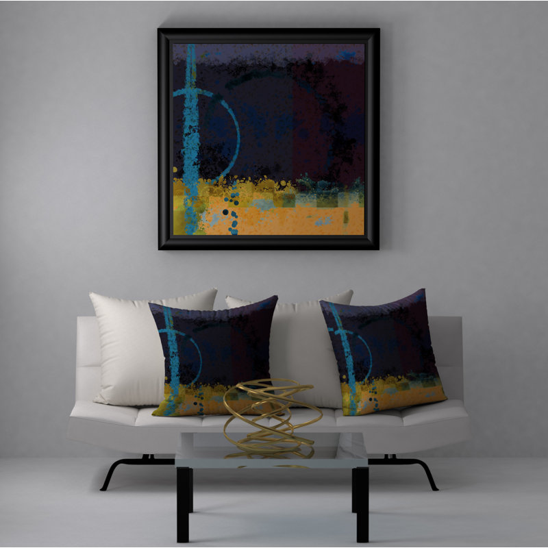 Abstract Reversible Throw Pillow, 24" x 24"