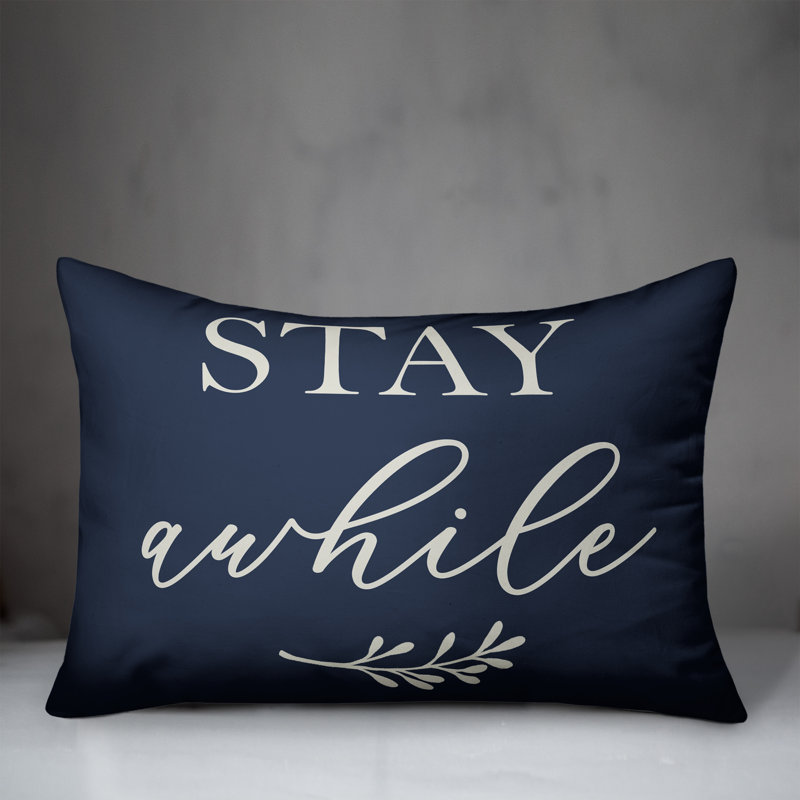 Housse de coussin rectangulaire d’extérieur stay some, Bleu