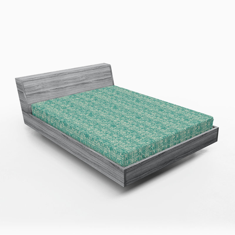 Drap-housse Ambesonne, Écume de mer, ivoire / damas, Drap-housse grand