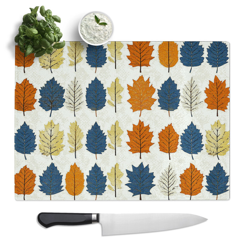 Leaf Pattern Vol.3  Glass Chopping Board