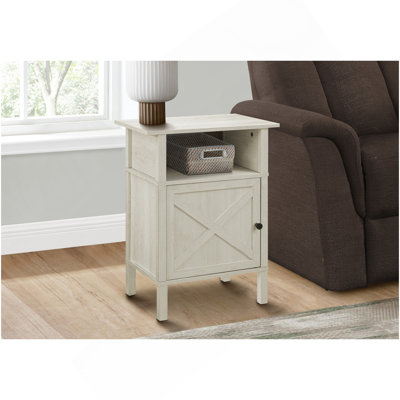 Table d'appoint, table d'appoint, bout, salon, petit, rangement, stratifié en chêne délavé, transitionnel