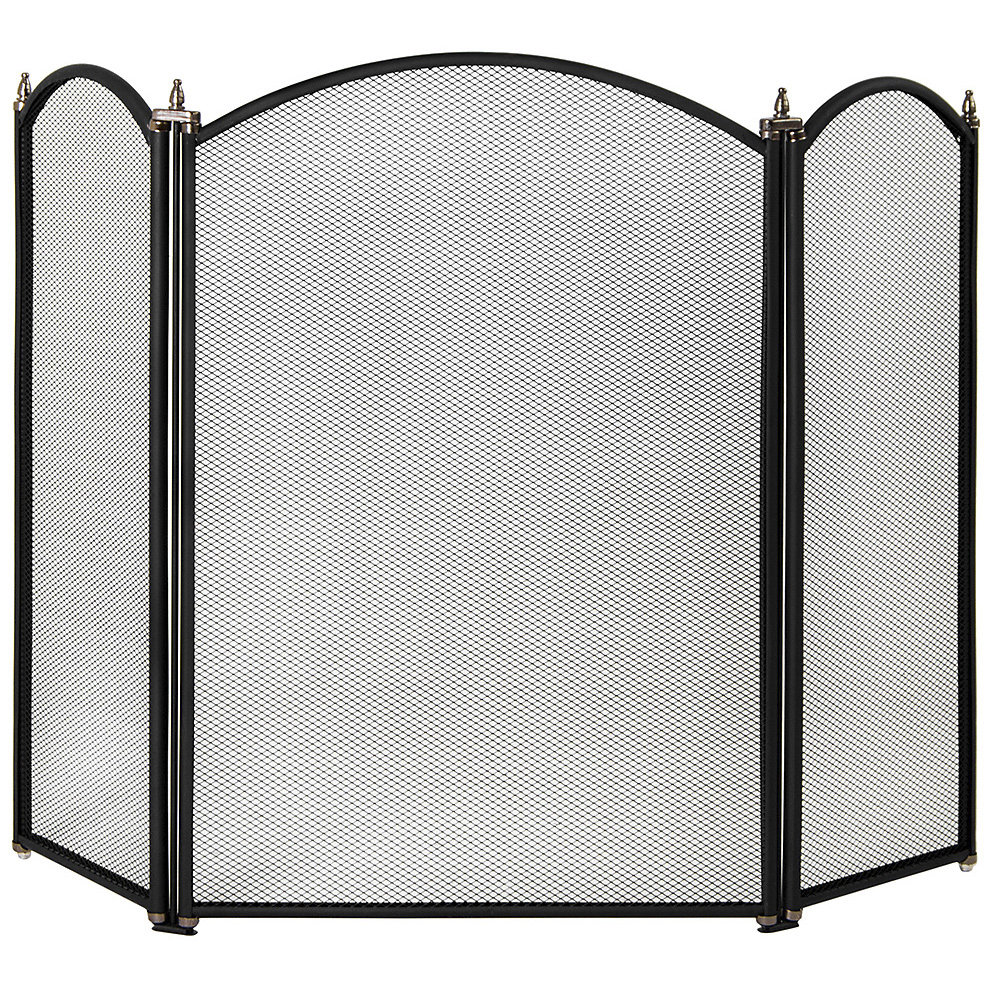Selby 3 Panel Iron Fireplace Screen