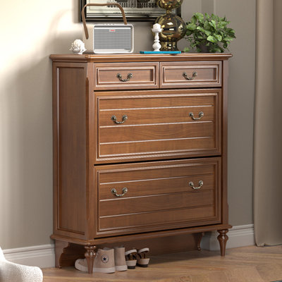 Walnut Solid Wood Shoe Storage Bench